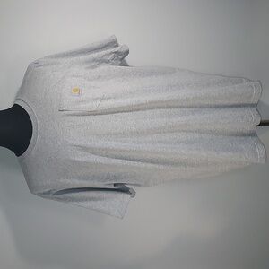 Carhartt Grey Logo Pocket Short Sleeve Original Fit Cotton Poly T-Shirt XL Tall